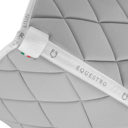 Tapis de selle obstacle en tissu technique avec logo GP Equestro Gris clair / blanc Tapis de selle obstacle en tissu technique avec logo GP Equestro Gris clair / blanc