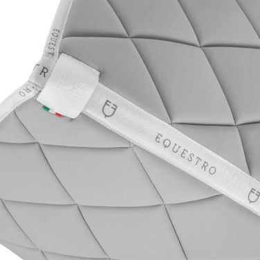Tapis de selle obstacle en tissu technique avec logo GP Equestro Gris clair / blanc Tapis de selle obstacle en tissu technique avec logo GP Equestro Gris clair / blanc