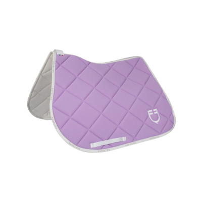 Tapis de selle obstacle en tissu technique avec logo GP Equestro Lilas / blanc