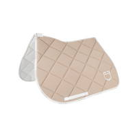 Tapis de selle obstacle en tissu technique avec logo GP Equestro Sable / blanc Beige Tapis de selle obstacle en tissu technique avec logo GP Equestro Sable / blanc Beige