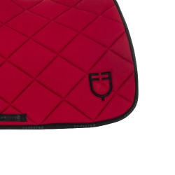 Tapis de selle obstacle en tissu technique avec logo GP Equestro Vin / noir Rouge Tapis de selle obstacle en tissu technique avec logo GP Equestro Vin / noir Rouge