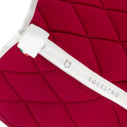 Tapis de selle obstacle en tissu technique avec logo GP Equestro Vin / blanc Rouge Tapis de selle obstacle en tissu technique avec logo GP Equestro Vin / blanc Rouge