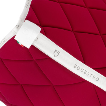 Tapis de selle obstacle en tissu technique avec logo GP Equestro Vin / blanc Rouge Tapis de selle obstacle en tissu technique avec logo GP Equestro Vin / blanc Rouge