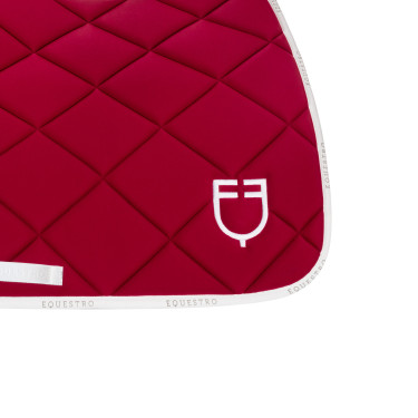 Tapis de selle obstacle en tissu technique avec logo GP Equestro Vin / blanc Rouge Tapis de selle obstacle en tissu technique avec logo GP Equestro Vin / blanc Rouge