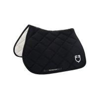 Tapis de selle obstacle en tissu technique avec logo brodé Black Line Edition Equestro Noir