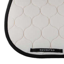 Tapis de selle obstacle en tissu maillé Black Line Edition Equestro Crème brulé Beige