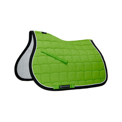 Tapis de selle obstacle en coton respirant White Trim Equestro Citron / noir