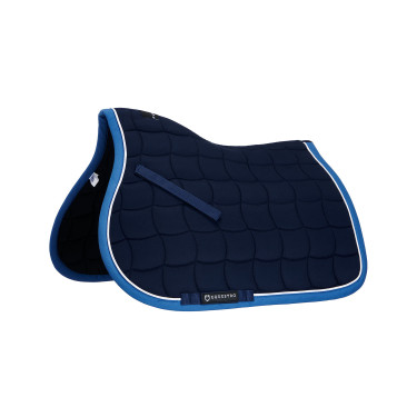 Tapis de selle obstacle en coton respirant White Trim Equestro Tapis de selle obstacle en coton respirant White Trim Equestro