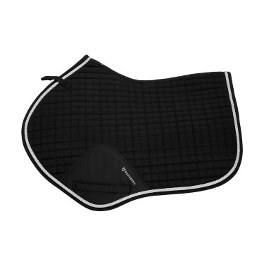 Tapis de selle obstacle en coton modelé Equestro Noir Tapis de selle obstacle en coton modelé Equestro Noir