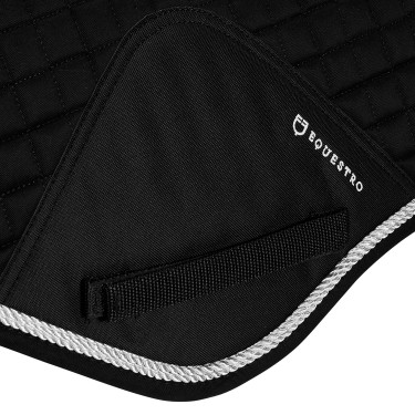Tapis de selle obstacle en coton modelé Equestro Noir Tapis de selle obstacle en coton modelé Equestro Noir