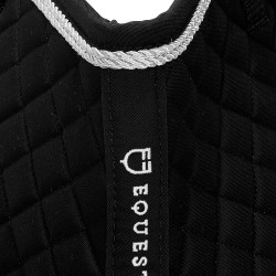 Tapis de selle obstacle en coton modelé Equestro Noir