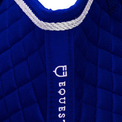 Tapis de selle obstacle en coton modelé Equestro Bleu royal