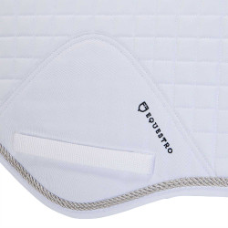 Tapis de selle obstacle en coton modelé Equestro Blanc Tapis de selle obstacle en coton modelé Equestro Blanc