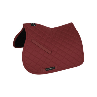 Tapis de selle obstacle en coton collection basique Equestro Bordeaux