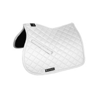 Tapis de selle obstacle en coton collection basique Equestro Blanc Tapis de selle obstacle en coton collection basique Equestro Blanc