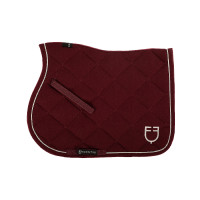Tapis de selle obstacle en coton avec galons et logo Diamond Equestro Bordeaux Tapis de selle obstacle en coton avec galons et logo Diamond Equestro Bordeaux
