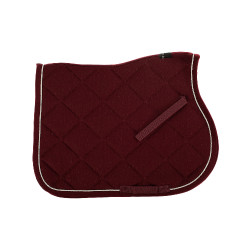 Tapis de selle obstacle en coton avec galons et logo Diamond Equestro Bordeaux Tapis de selle obstacle en coton avec galons et logo Diamond Equestro Bordeaux