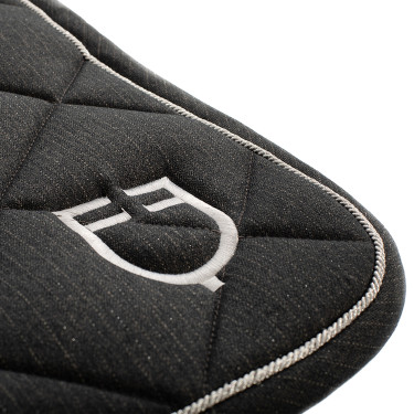 Tapis de selle obstacle en coton avec galons et logo Diamond Equestro Tapis de selle obstacle en coton avec galons et logo Diamond Equestro