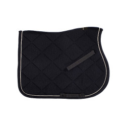 Tapis de selle obstacle en coton avec galons et logo Diamond Equestro Marine Bleu marine Tapis de selle obstacle en coton avec galons et logo Diamond Equestro Marine Bleu marine