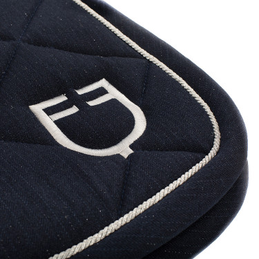 Tapis de selle obstacle en coton avec galons et logo Diamond Equestro Tapis de selle obstacle en coton avec galons et logo Diamond Equestro