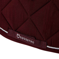 Tapis de selle obstacle en coton avec galons Diamond Equestro Bordeaux Tapis de selle obstacle en coton avec galons Diamond Equestro Bordeaux