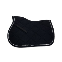 Tapis de selle obstacle en coton avec galons Diamond Equestro Noir