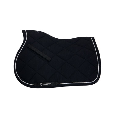 Tapis de selle obstacle en coton avec galons Diamond Equestro Tapis de selle obstacle en coton avec galons Diamond Equestro