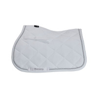 Tapis de selle obstacle en coton avec galons Diamond Equestro Blanc Tapis de selle obstacle en coton avec galons Diamond Equestro Blanc