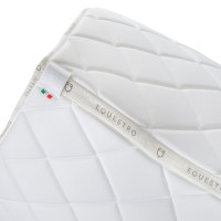 Tapis de selle obstacle avec logo multicolore GP Equestro Blanc / blanc / violet dahlia