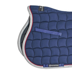 Tapis de selle obstacle avec galons contrastés Red Trim Equestro Marine / rouge / gris Bleu marine Tapis de selle obstacle avec galons contrastés Red Trim Equestro Marine / rouge / gris Bleu marine