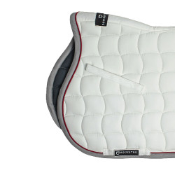 Tapis de selle obstacle avec galons contrastés Red Trim Equestro Blanc / rouge / gris Tapis de selle obstacle avec galons contrastés Red Trim Equestro Blanc / rouge / gris