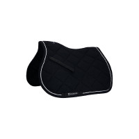 Tapis de selle de saut poney Diamond en coton avec galons Equestro Noir