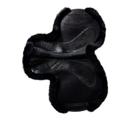 Tapis de saut Numnah avec grip en gel des deux côtés et bordure en mouton complet Acavallo Noir / noir Tapis de saut Numnah avec grip en gel des deux côtés et bordure en mouton complet Acavallo Noir / noir