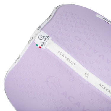 Tapis de saut en lycra avec grip en gel et dessous en fibre de bambou Acavallo Lilas / blanc Violet