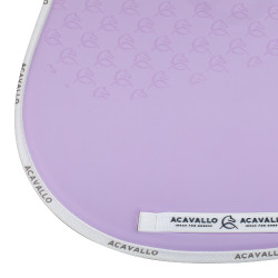 Tapis de saut en lycra avec grip en gel et dessous en fibre de bambou Acavallo Lilas / blanc Violet