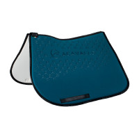 Tapis de saut en lycra avec grip en gel et dessous en fibre de bambou Acavallo Pétrol / noir Bleu