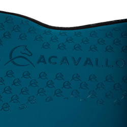 Tapis de saut en lycra avec grip en gel et dessous en fibre de bambou Acavallo Pétrol / noir Bleu