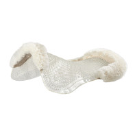 Amortisseur gel poney avec découpe et bordure en peau de mouton Classic Acavallo Transparent / naturel