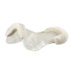 Amortisseur gel poney avec découpe et bordure en peau de mouton Classic Acavallo Transparent / naturel