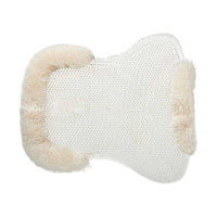 Amortisseur gel poney avec découpe et bordure en peau de mouton Classic Acavallo Transparent / naturel