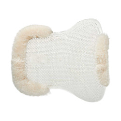Amortisseur gel poney avec découpe et bordure en peau de mouton Classic Acavallo Transparent / naturel