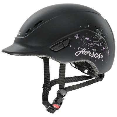 Casque Uvex Kidoxx Happy horse Noir mat