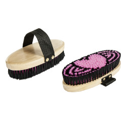 Brosse avec soies synthétics Heart 19 x 9 cm HKM