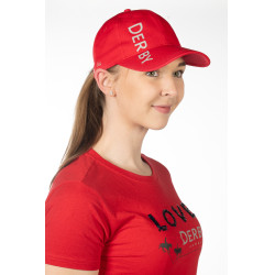 Casquette Derby HKM Magenta Rose