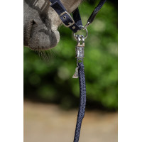 Longe Carlotta avec mousqueton anti-panique HKM Bleu foncé