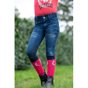 Pantalon enfant Aymee Denim basanes en silicone HKM Pantalon enfant Aymee Denim basanes en silicone HKM