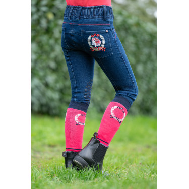 Pantalon enfant Aymee Denim basanes en silicone HKM Pantalon enfant Aymee Denim basanes en silicone HKM