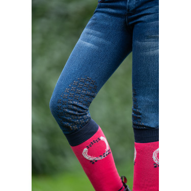 Pantalon enfant Aymee Denim basanes en silicone HKM Pantalon enfant Aymee Denim basanes en silicone HKM