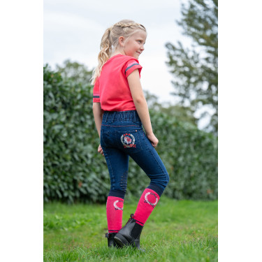 Pantalon enfant Aymee Denim basanes en silicone HKM Pantalon enfant Aymee Denim basanes en silicone HKM