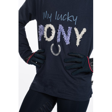 Polo à manches longues enfant Aymee HKM Bleu foncé